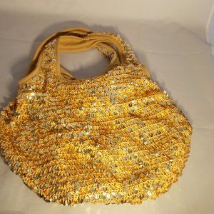 Preowned gold sequence purse/bag